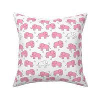 elephant // pink and white baby girl sweet nursery girls pink elephants