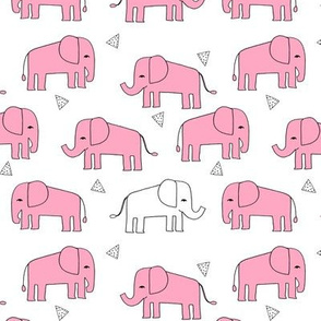 elephant // pink and white baby girl sweet nursery girls pink elephants