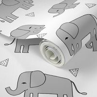 elephant // grey and blue elephants little boy baby boy nursery sweet elephants