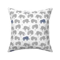 elephant // grey and blue elephants little boy baby boy nursery sweet elephants