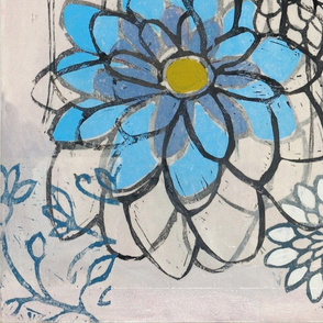 Blue Field Flower