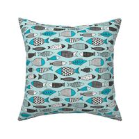 Fish Geometric in Blue