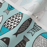 Fish Geometric in Blue