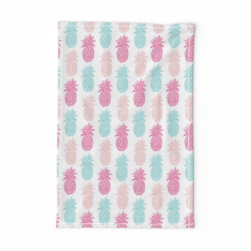 Pineapple  Pink and blue Summer