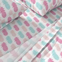 Pineapple  Pink and blue Summer