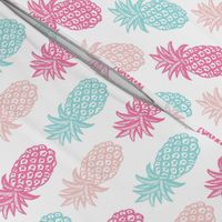 Pineapple  Pink and blue Summer