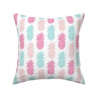 Pineapple  Pink and blue Summer