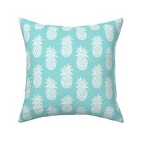 Pineapple Island Paradise in blue and white