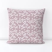 Pastel love hearts tossed hand drawn illustration pattern scandinavian style in violet XS