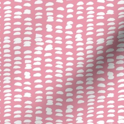 Pastel love brush strokes stripes and spots hand drawn ink illustration pattern scandinavian style in soft pink XS