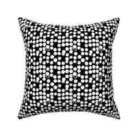 Pastel love brush circles and dots and spots hand drawn ink illustration pattern scandinavian style in black and white XS