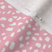 Pastel love brush spots and ink dots hand drawn modern illustration pattern scandinavian style pattern in soft pink XS