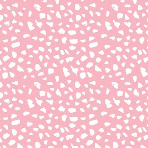 Pastel love brush spots and ink dots hand drawn modern illustration pattern scandinavian style pattern in soft pink XS