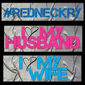 I Love My Husband Wife Redneck Duct Tape Patches
