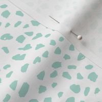 Pastel love brush spots and ink dots hand drawn modern illustration pattern scandinavian style pattern in soft mint XS