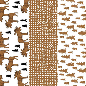 moose quilt // stripes quilt cheater quilt kids patchwork crib sheet bedding blanket kids design