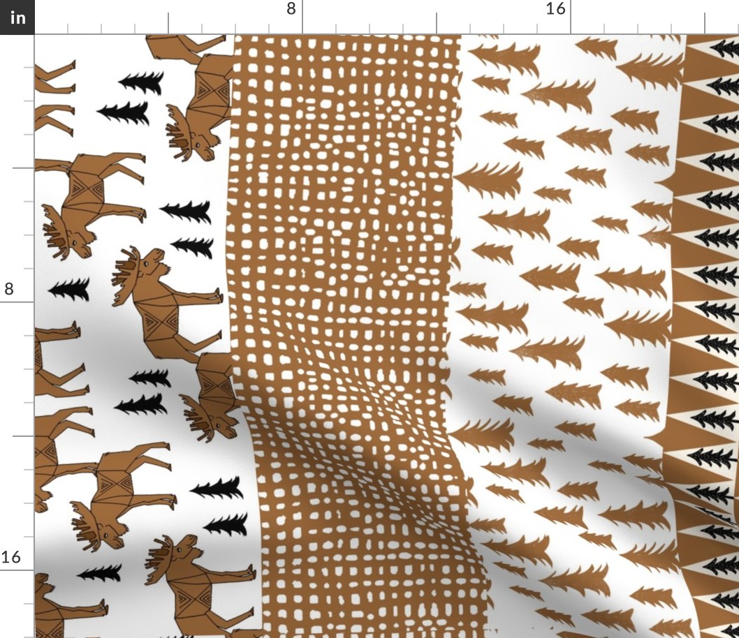 moose quilt // stripes quilt cheater quilt kids patchwork crib sheet bedding blanket kids design