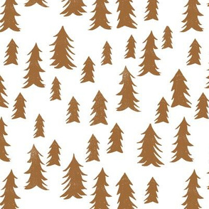 trees // forest trees brown khaki kids woodland outdoors tree print