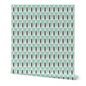 trees // forest mint and grey forest trees triangles crib bedding baby boy nursery kids