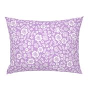 spring // block print spring florals flowers purple pastel lilac lavender