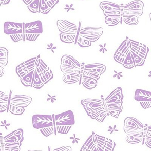 butterfly // block print spring purple lavender lilac butterflies girly pastel