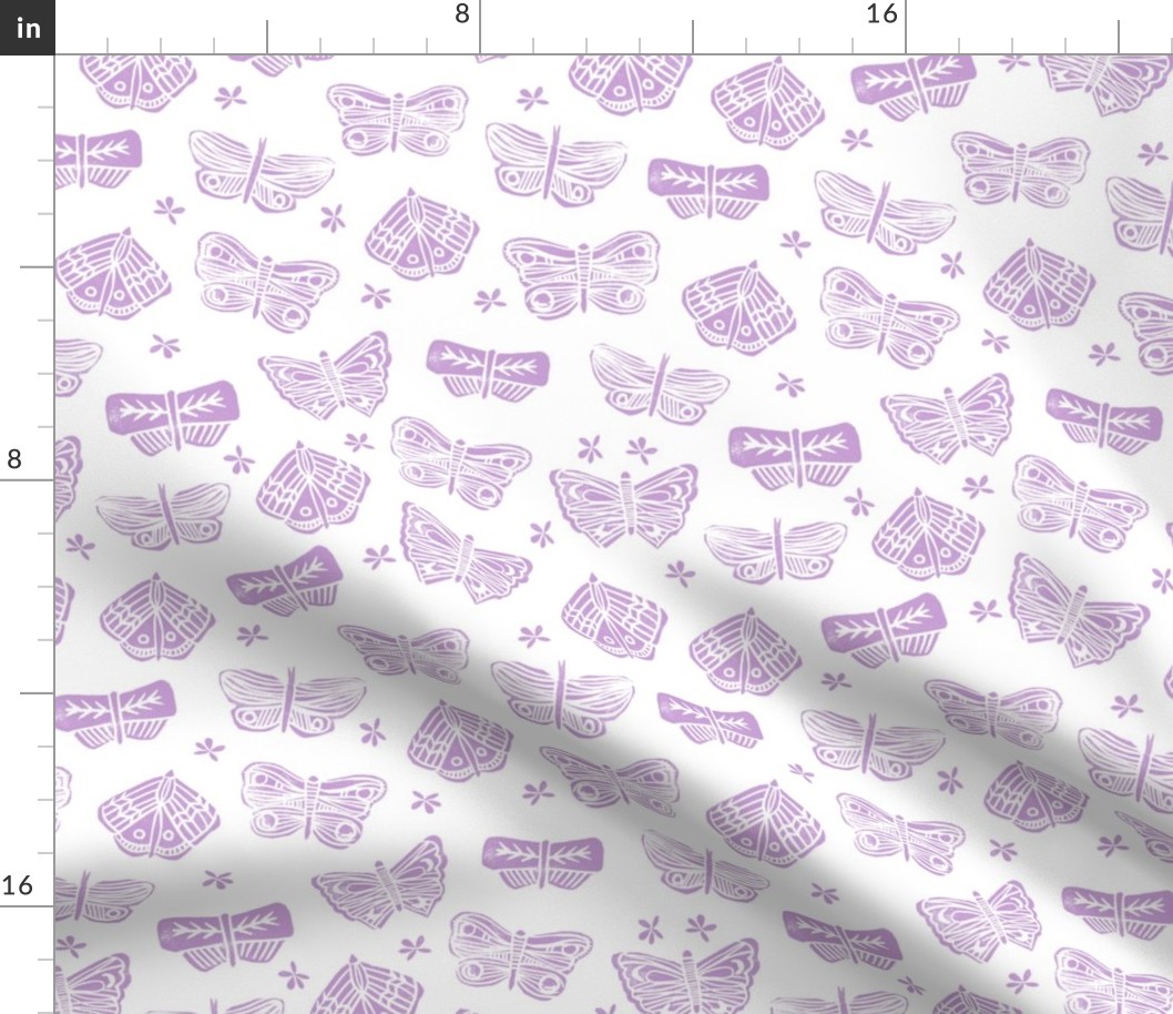 butterfly // block print spring purple lavender lilac butterflies girly pastel