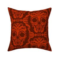 Scrollwork Skulls - red