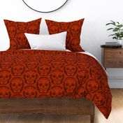 Scrollwork Skulls - red