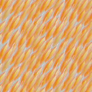 Orangey Flamingo Feathers