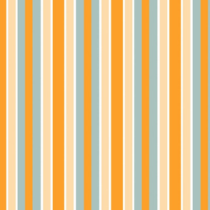 Orange and Blue & White Stripe