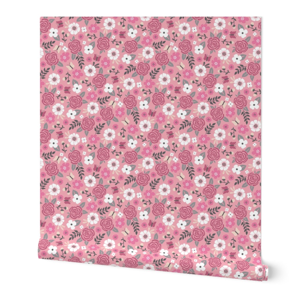Flowers and Roses  Floral Pink