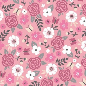 Flowers and Roses  Floral Pink