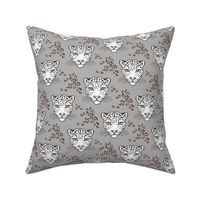 Leopard Head  Big Cat Cats Grey