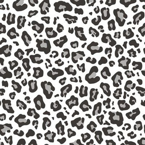 Leopard Animal Fur Print Grey