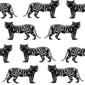 tiger black and white geometric nursery baby