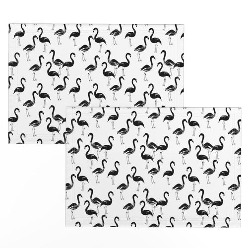 flamingo black and white nursery bird summer tropical kids trend