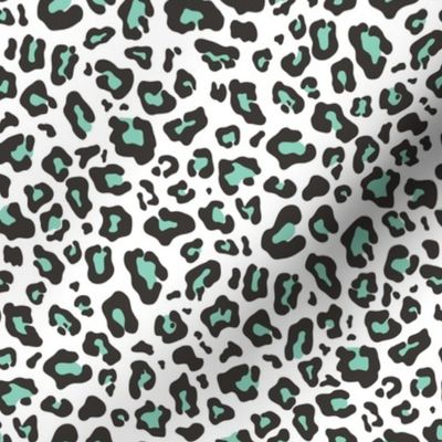Leopard Animal Fur Print Mint Green