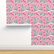 swan // girls pink origami geometric swan lily pad girls sweet pink swans