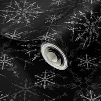 Cosmic Snowflakes - black & white