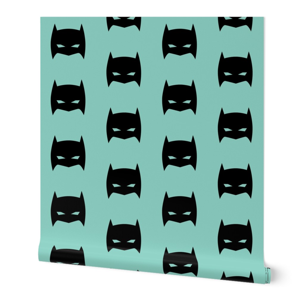 Superhero Bat Mask Light Teal