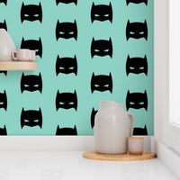 Superhero Bat Mask Light Teal