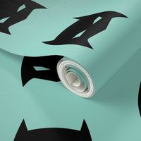 Superhero Bat Mask Light Teal