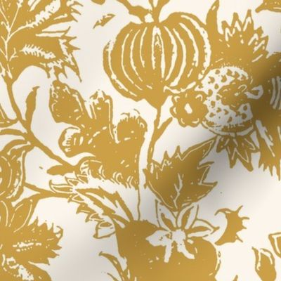 Chintz TOILE_gold_neg jacobean