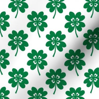 lucky clover four leaf clover st patricks day cute kids green and white 