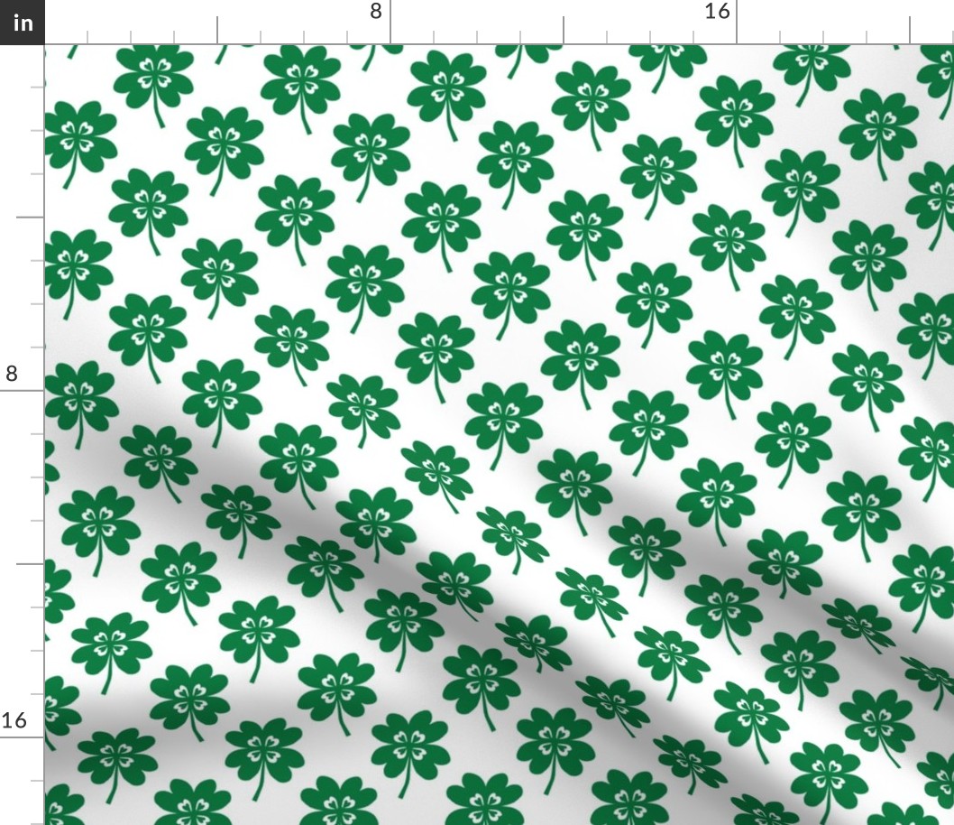 lucky clover four leaf clover st patricks day cute kids green and white 