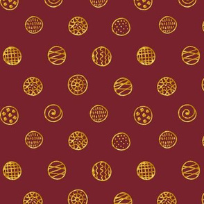 Gold Dots: Red Wine
