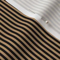 Pinstripe Black and Camel Brown Vertical Stripes (Eight Stripes to an Inch)