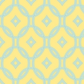 diamond lattice on yellow