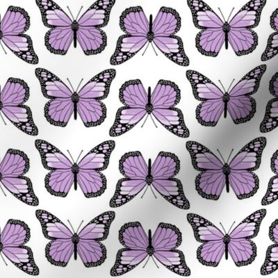 monarch butterflies // purple pastel light cute girly butterfly spring print