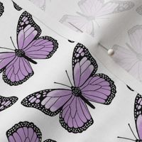 monarch butterflies // purple pastel light cute girly butterfly spring print